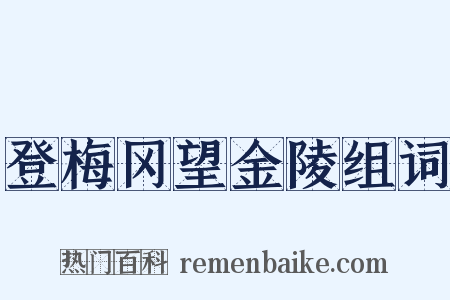 登梅冈望金陵组词是什么意思的图片